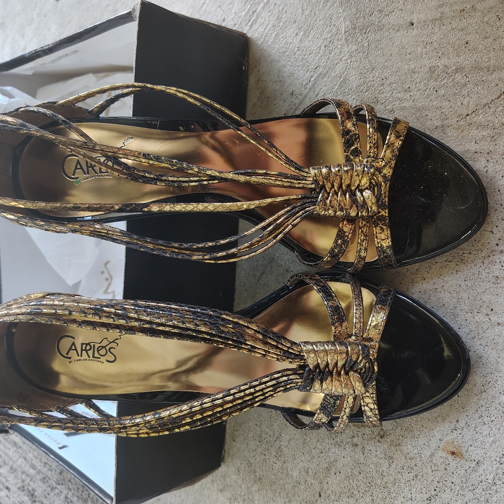 Carlos by Carlos Santana Black and Gold Women's Shoes